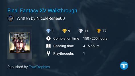 ff15 trophäen|Final Fantasy XV Trophy Guide